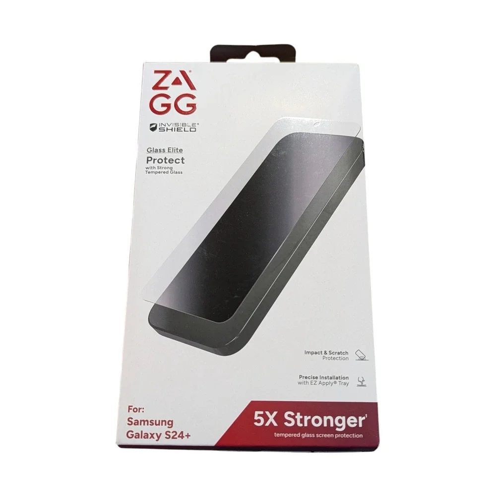 Bb-N 2-Pack! Zagg Invisi Shield Glass Elite Screen Protector Samsung Galaxy S24+